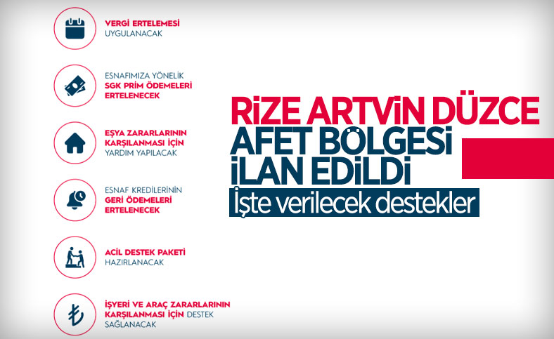 Afet bölgesi ilan edilen yerlerde ödemelere erteleme