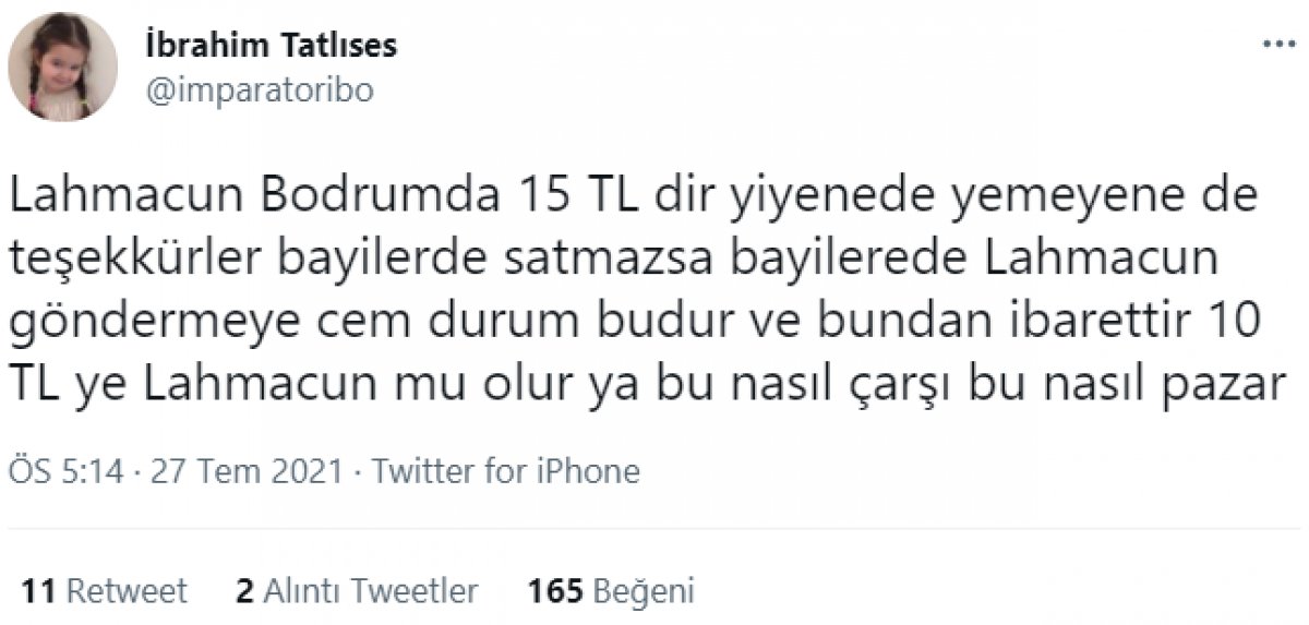 İbrahim Tatlıses: 10 TL ye lahmacun mu olur #1