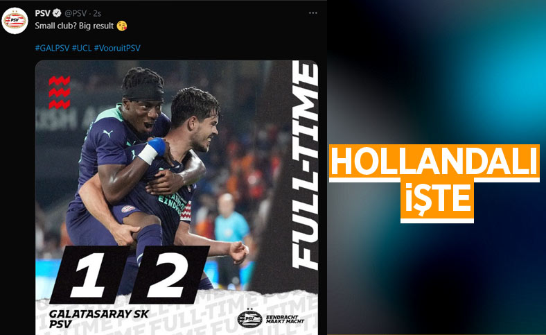 PSV'den Galatasaray taraftarına gönderme: Küçük kulüp