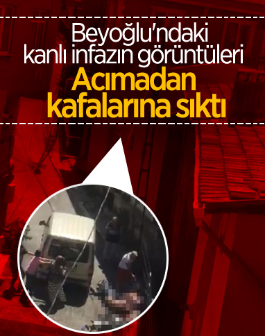 Beyoğlu'ndaki silahlı dehşetin görüntüleri