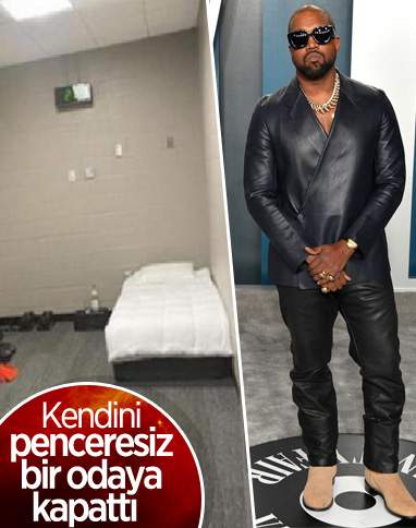 Kanye West, kendini odaya kapattı
