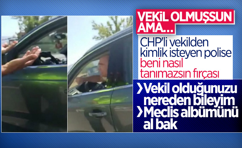CHP'li milletvekili Aydoğan, kendisinden kimlik isteyen trafik polisine kızdı