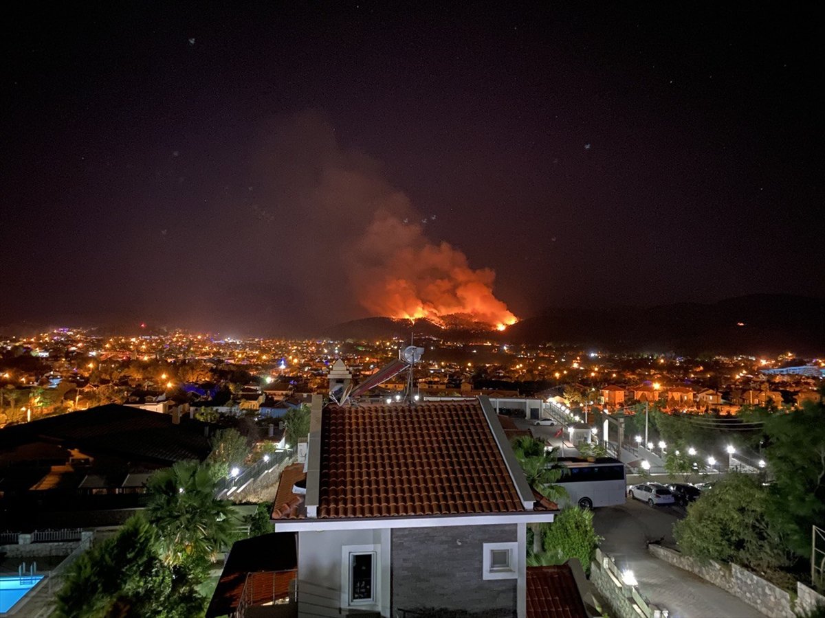 Fethiye de orman yangını başladı #1