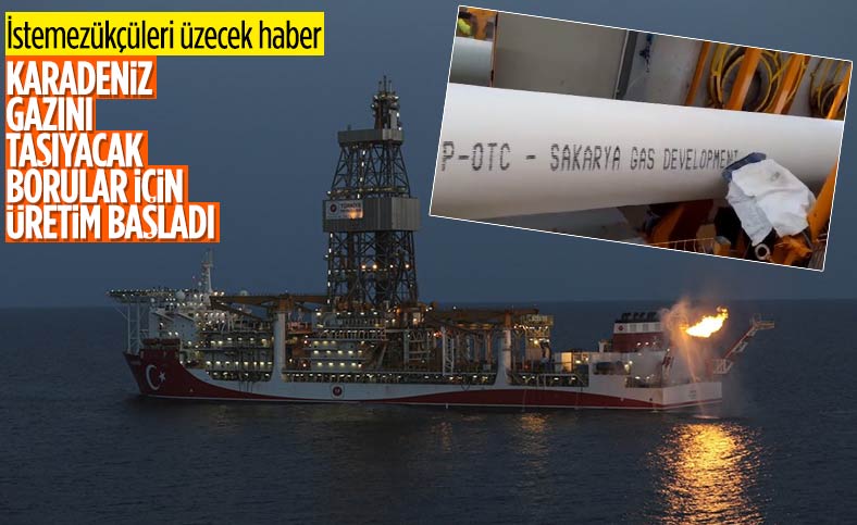 Karadeniz'de tabana serilecek doğalgaz borularının üretimleri başladı