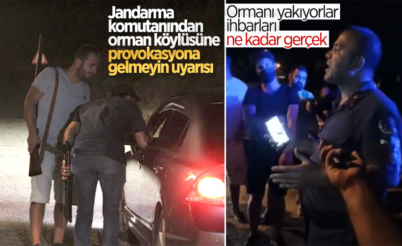 Manavgat'ta silahla nöbet tutanları jandarma uyardı