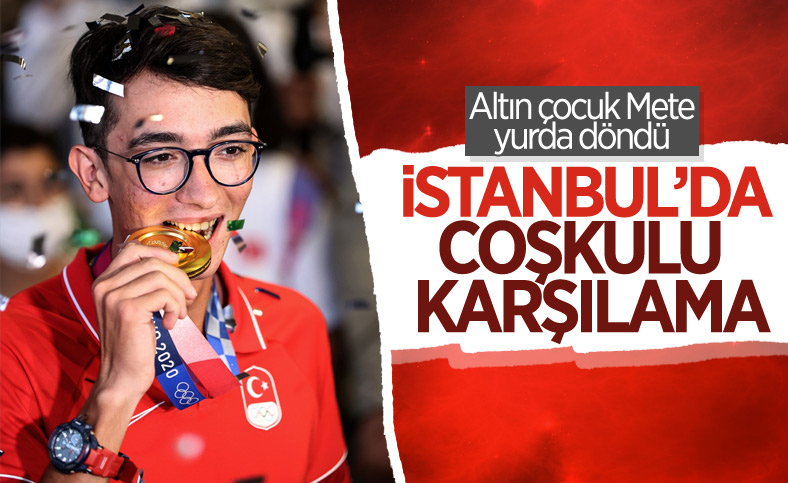 Olimpiyat şampiyonu Mete Gazoz İstanbul'da