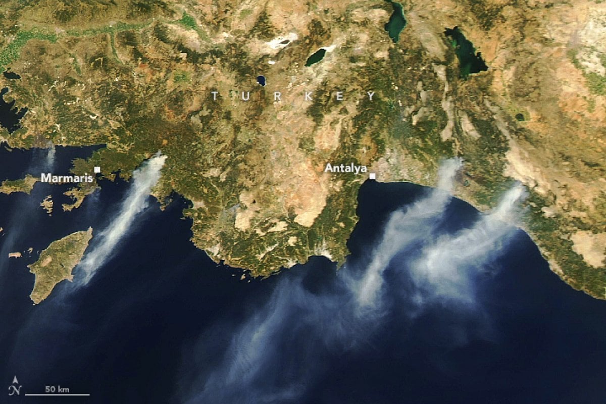 Fires in Turkey, viewed by NASA's satellite #3