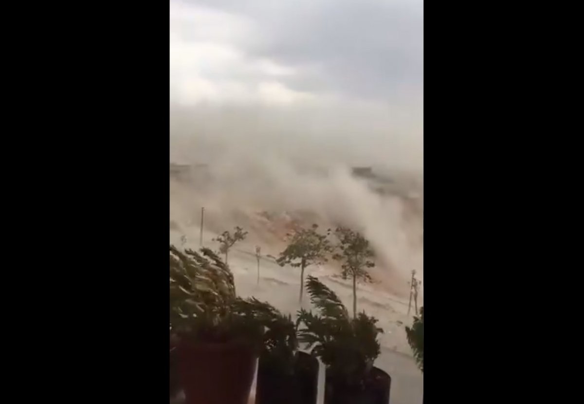 Gaziantep te kum fırtınası çıktı #1