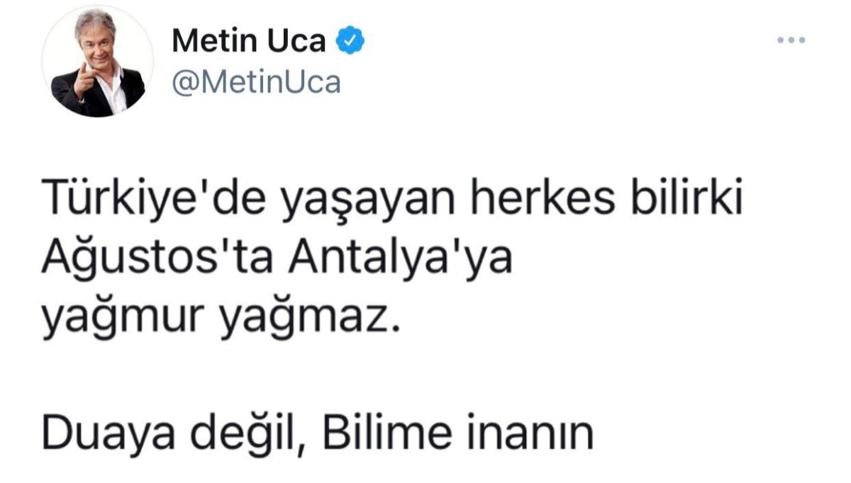 Antalya ya yağan yağmur, Metin Uca nın tweetini akıllara getirdi #1