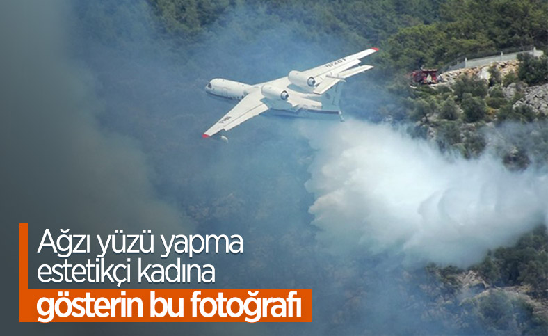 Azerbaycan yangın söndürme uçağından, Dalaman yangınına müdahale