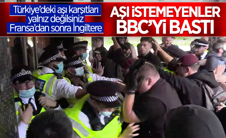 Koronavirüs aşısı karşıtlarından BBC binasına baskın