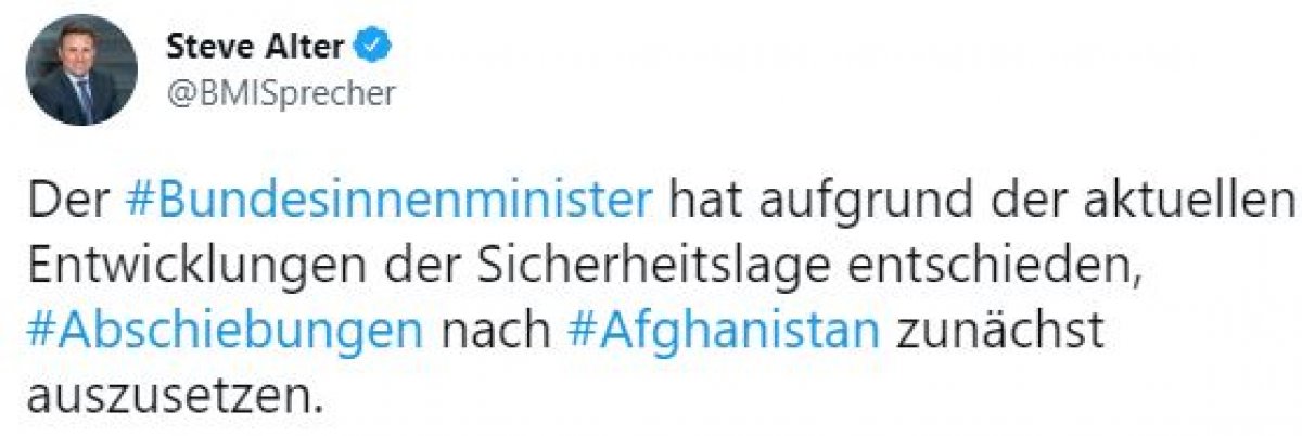 Germany stopped sending Afghans back for security reasons #1