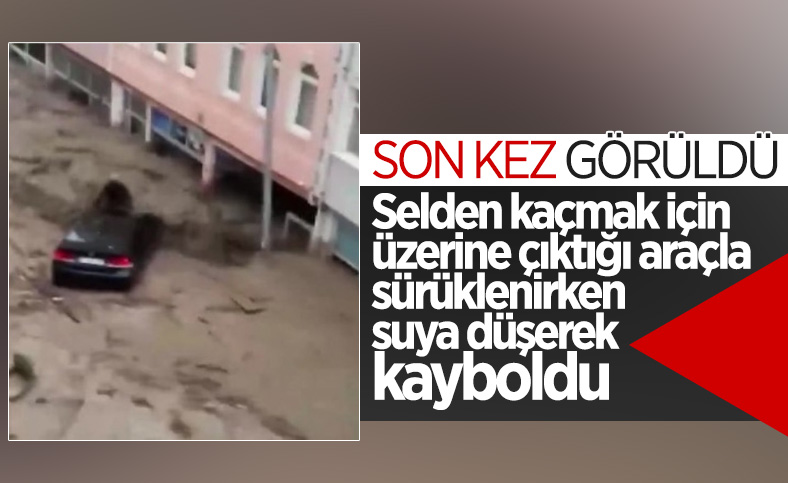Kastamonu'da araçla selde sürüklenen kişi suda kayboldu