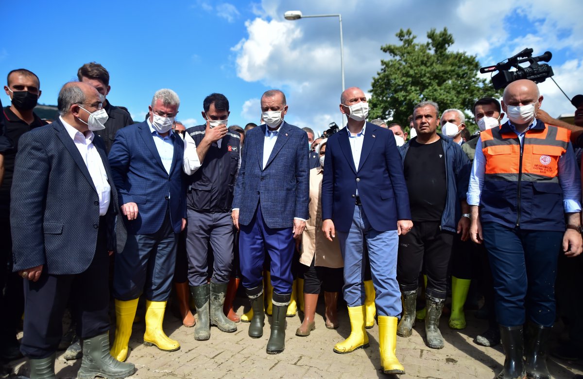 Cumhurbaşkanı Erdoğan, sel felaketinden etkilenen Bozkurt ta  #2