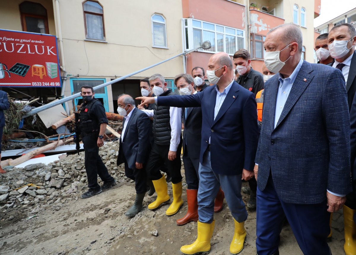 Cumhurbaşkanı Erdoğan, sel felaketinden etkilenen Bozkurt ta  #4