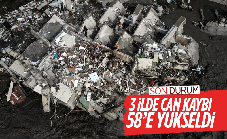 Sel felaketinde can kaybı 58'e yükseldi