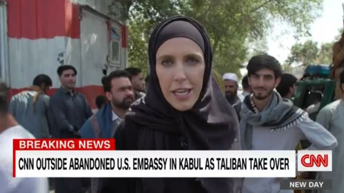 Kabil in ele geçirilmesinden sonra CNN muhabiri #1