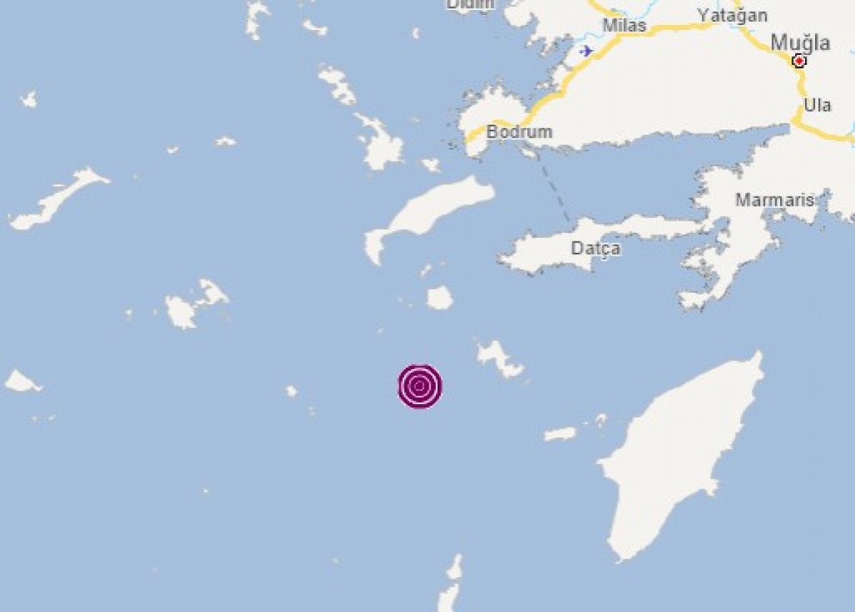 Datça açıklarında 4.6 büyüklüğünde deprem #1
