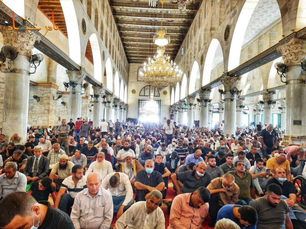 45 thousand Palestinians performed Friday prayers at Masjid al-Aqsa #3