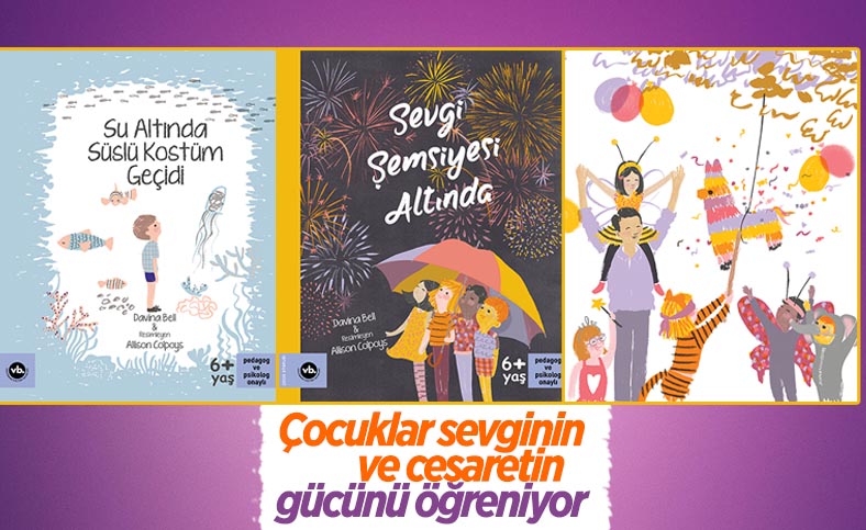 Su Altında Süslü Kostüm Geçidi ve Sevgi Şemsiyesi Altında isimli çocuk kitapları