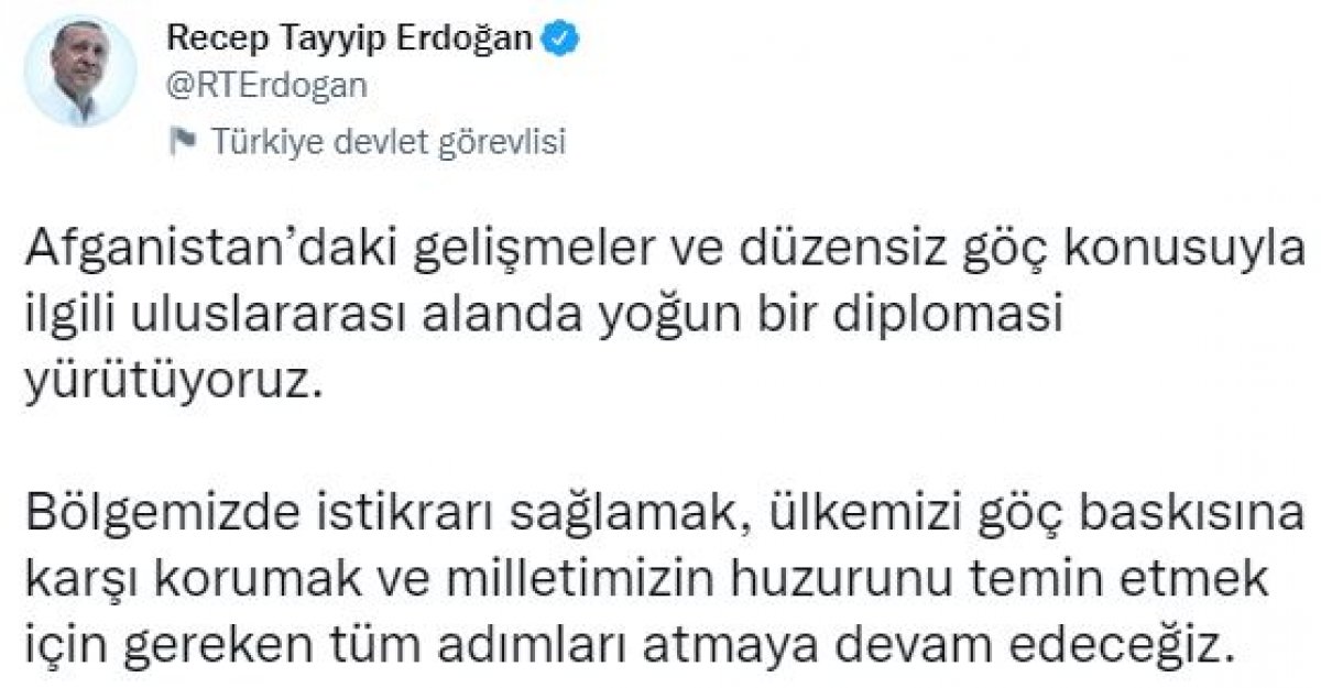 Afganistan konusuyla ilgili yoğun diplomasi yürütüyoruz #1