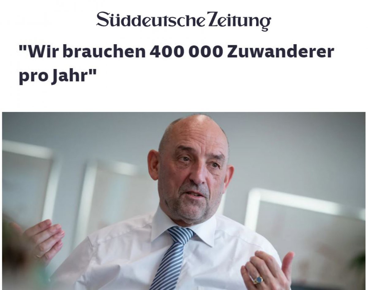 Germany: We need 400 thousand immigrants a year #1