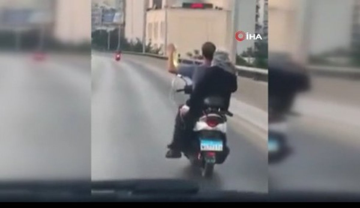 Sick woman with serum in Lebanon traveled by motorcycle #2