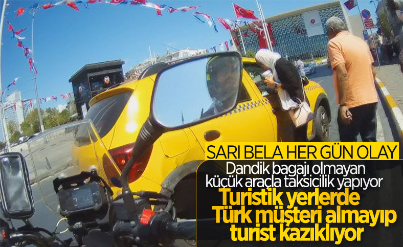 Beyoğlu'nda turistleri mağdur eden taksici trafikten men edildi