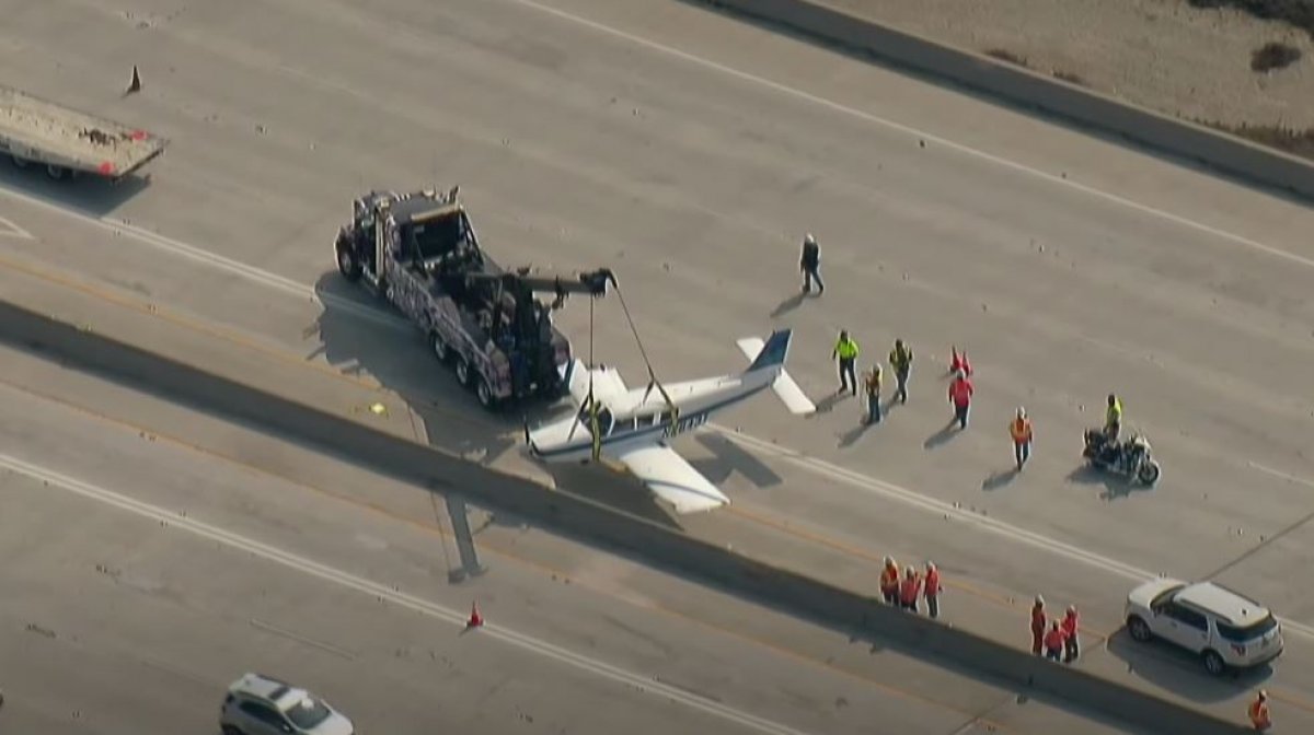 Small plane landed on highway in USA #2