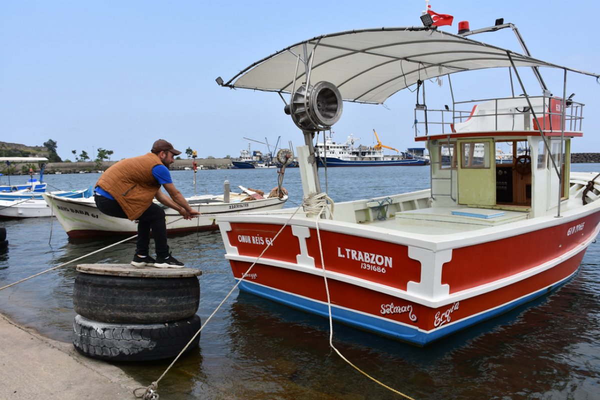 Trabzonlu balıkçının ağına köpek balığı takıldı #2