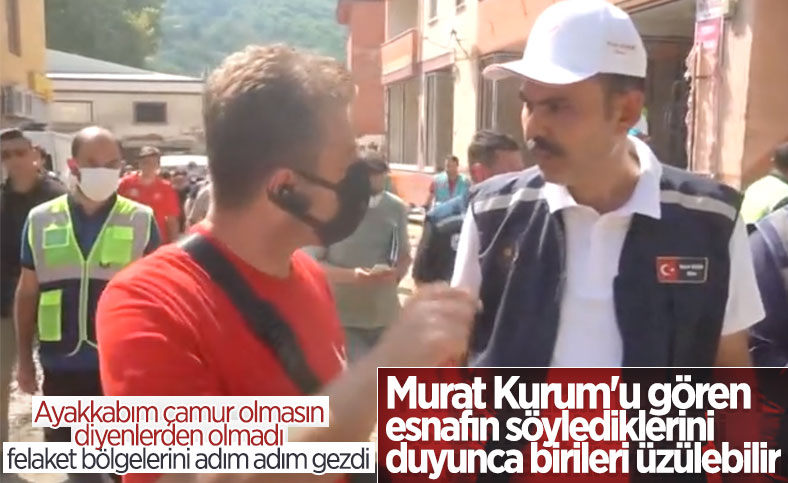 Bozkurtlu esnaftan yardımlar için Murat Kurum'a teşekkür konuşması