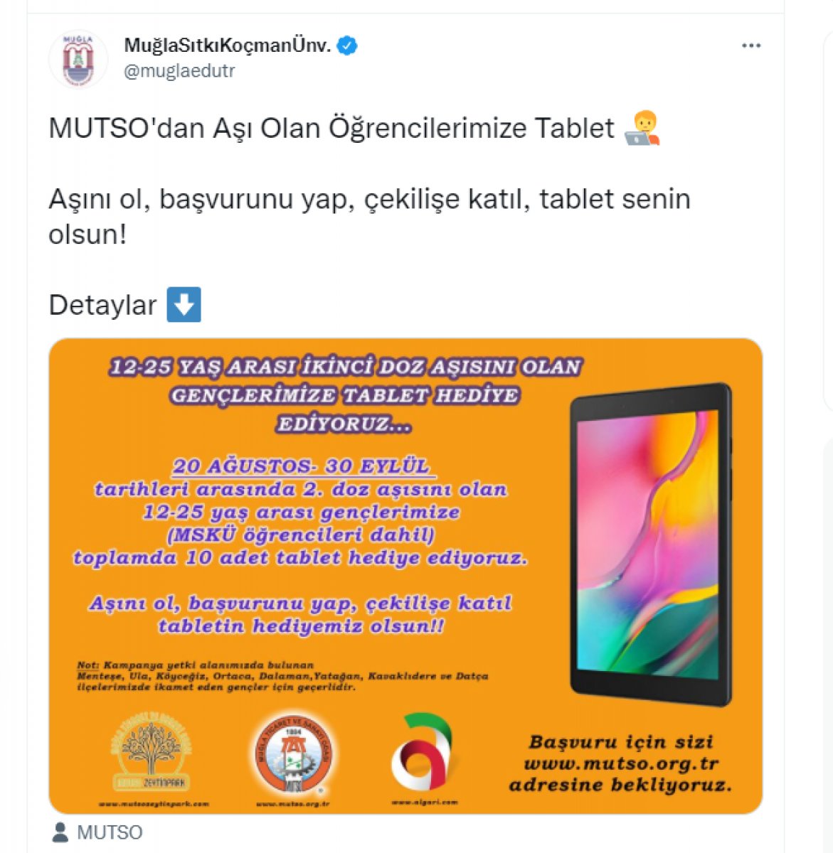Aşı olan öğrencilerine tablet veriyor! O üniversiteden teşvik kararı... #1