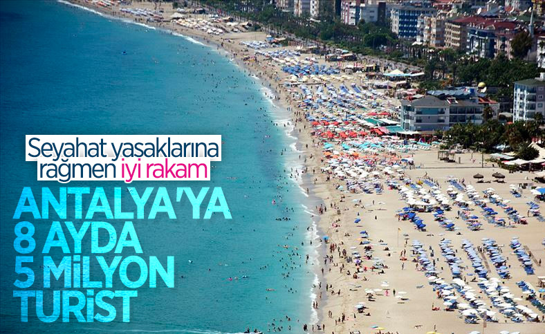 Antalya'da turist sayısı 5 milyonu geçti