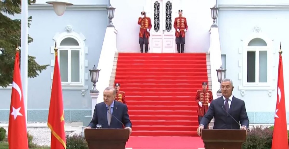 Cumhurbaşkanı Erdoğan ın Karadağ daki basın toplantısı konuşması #1