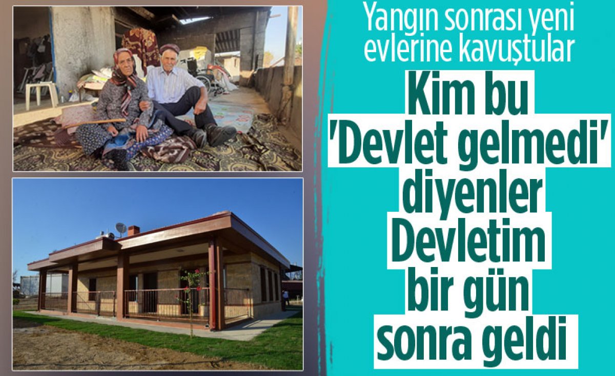 Antalya da yangından etkilenen yaşlı çiftin evi 15 günde yapıldı #5