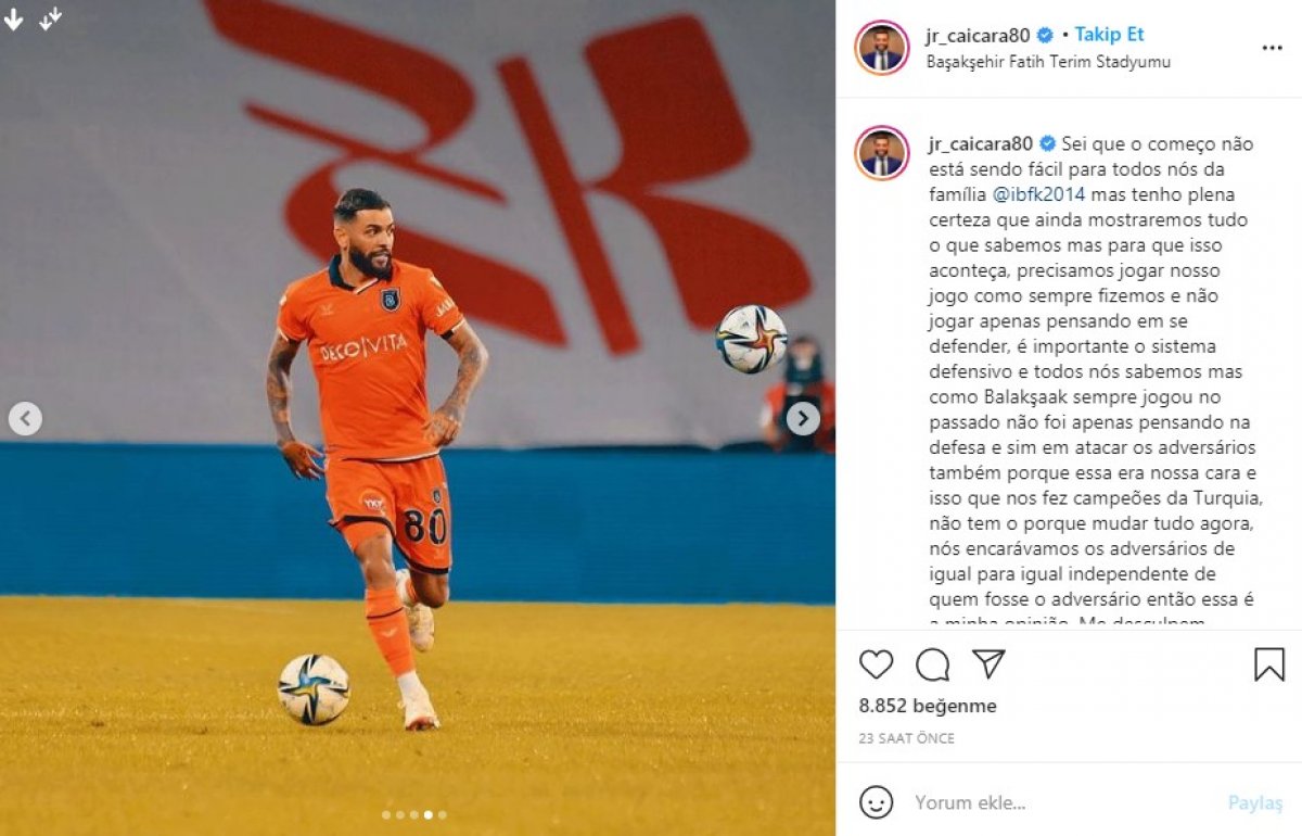 Başakşehir de Caicara kadro dışı bırakıldı #1