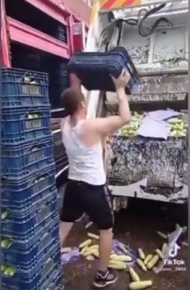 Ataşehir de, kasalarca kabağı çöpe döken şahıstan açıklama #4