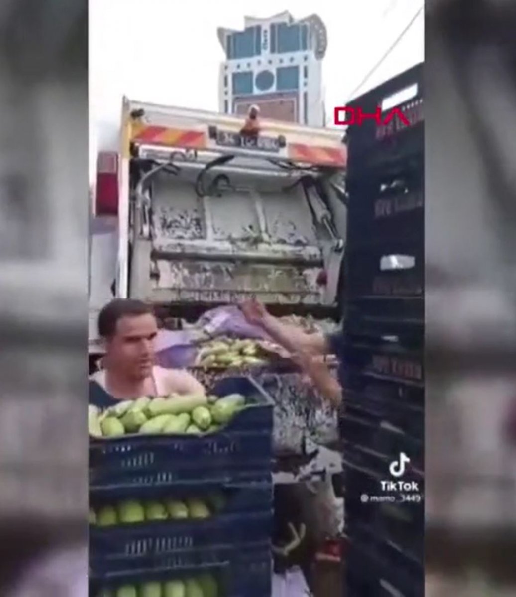 Ataşehir de, kasalarca kabağı çöpe döken şahıstan açıklama #5