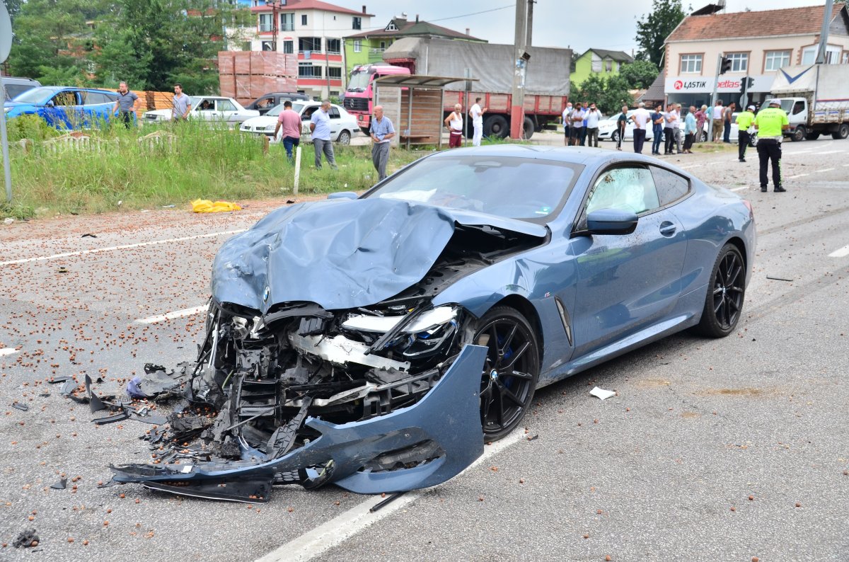 Samsun da 2 kişinin öldüğü kaza kamerada #3