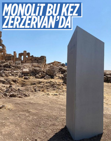 Gizemli monolit bu kez Diyarbakır'daki Zerzevan'da görüldü