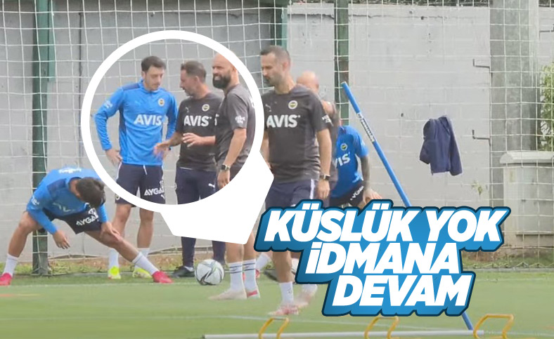Mesut Özil ve Vitor Pereira idmanda bir arada