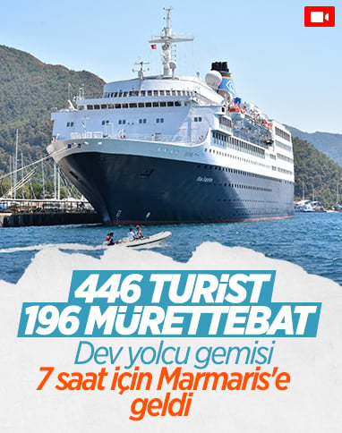 Dev yolcu gemisi 446 turist ile Marmaris'e geldi 