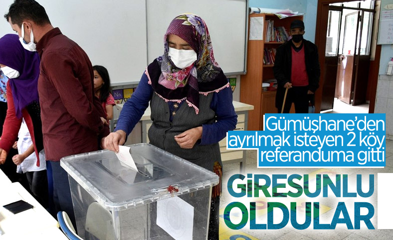 Gümüşhane'den ayrılıp Giresun'a bağlanmak isteyen 2 köyde referandum