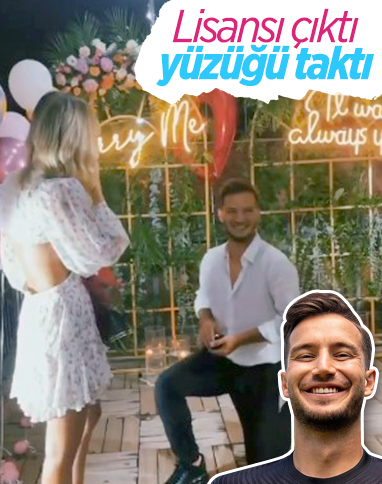 Galatasaraylı Oğulcan Çağlayan’dan sevgilisine evlilik teklifi 