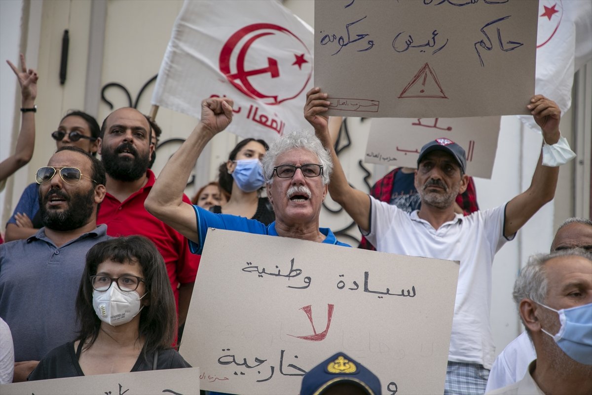 ABD Kongresi heyetinin Tunus ziyareti protesto edildi #3