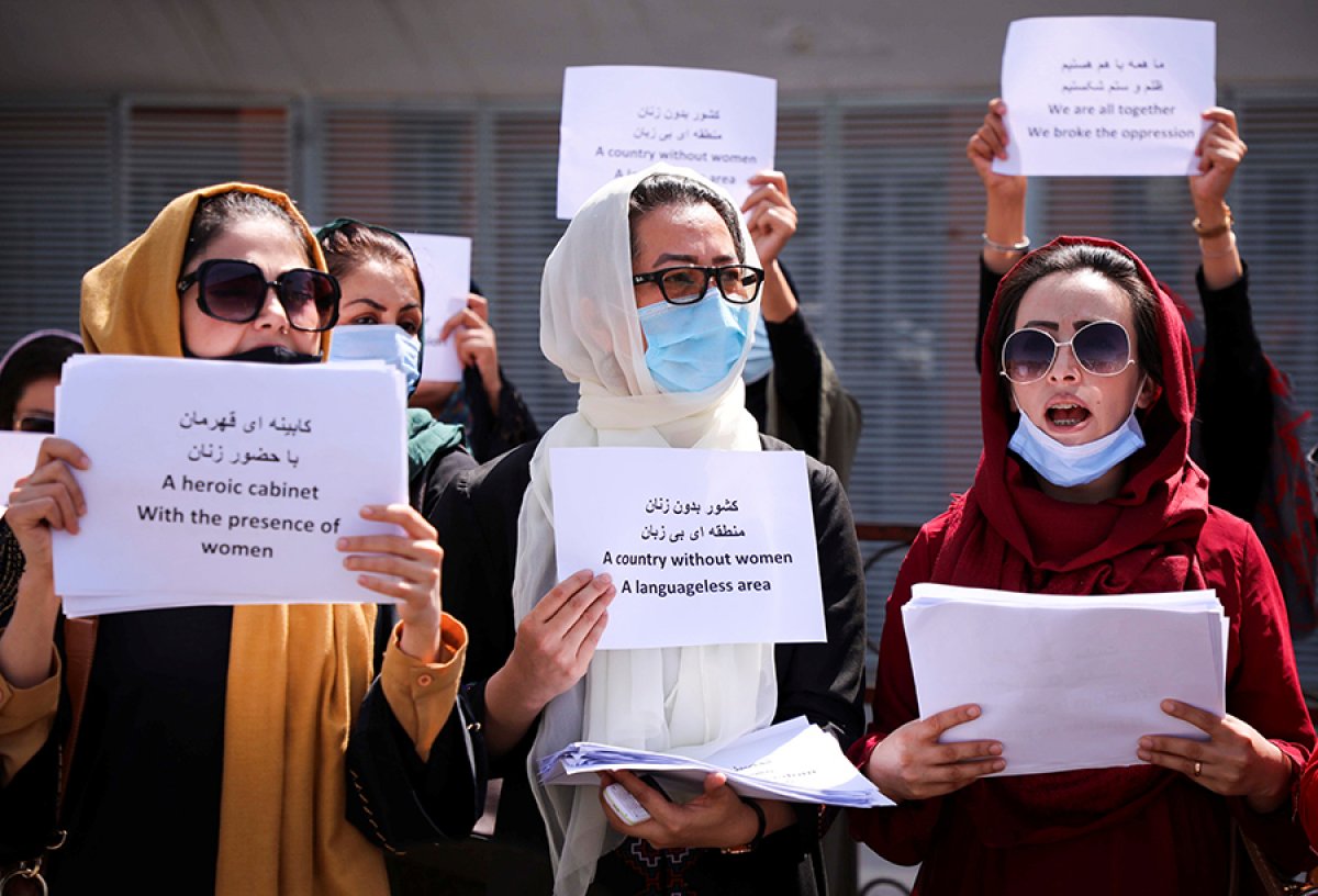Afganistan da kadınların protestosuna Taliban dan müdahale #8