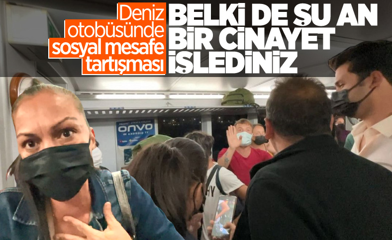 Avşa-Yenikapı seferinde yolcular arasında sosyal mesafe tartışması