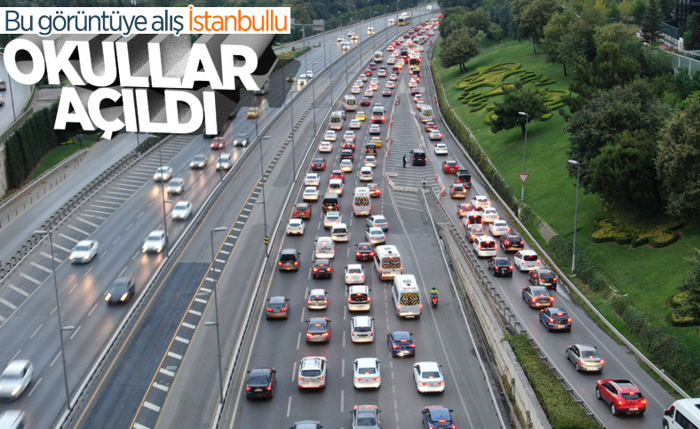 Okullar açıldı, İstanbul trafiği durma noktasına geldi