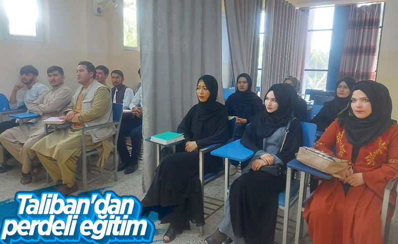 Taliban, kız ve erkek öğrencilerin arasına perde çekti