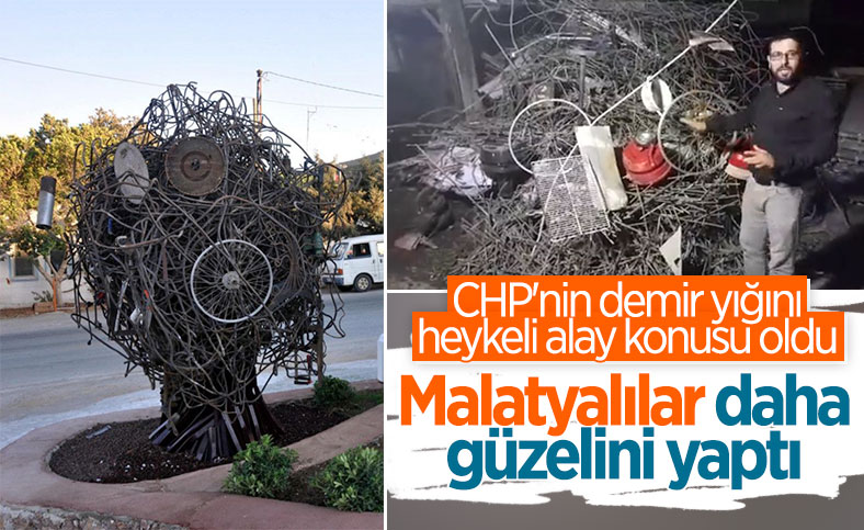 CHP'nin demir heykelini tiye alan Malatyalı esnaf